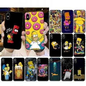 JustClickIt אביזרים לטלפון The Simpsons Homer Bart Case cover iPhone 5 6 6S 7 8 + X XR XS 11 Pro Max SE 2nd