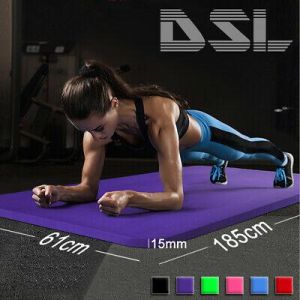 JustClickIt מוצרי ספורט 61x 185cm Yoga Mat 15mm Thick Gym Exercise Fitness Pilates Workout Mat Non Slip